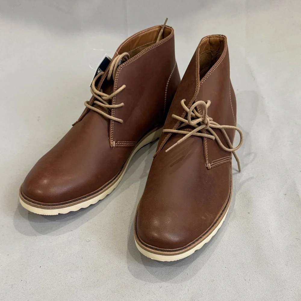 NWT ALDO Men’s Brown Leather Chukka Boots Size 10 Lace Up